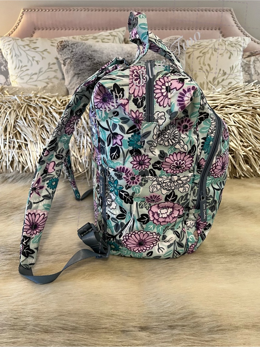 VERA BRADLEY Penelope’s Garden Convertible Ripstop Laptop Backpack Diaper Floral - Picture 6 of 15